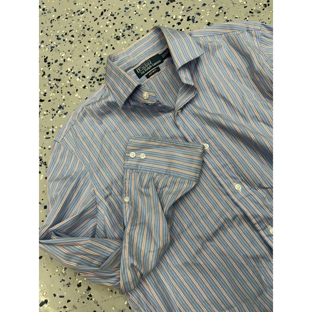 Ralph Lauren Shirt‎ Men's Multicolor Pony Button Down Plaid Size 15.5 Estate
